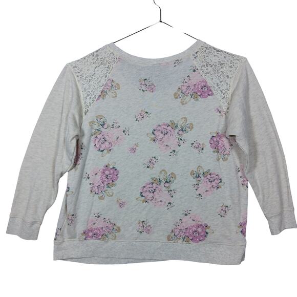 Disney Rapunzel Sweater Top Size 3X Graphic Floral Lace Shoulders Long Sleeve - Picture 3 of 6